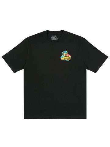 Tri Flag Short Sleeve T-Shirt Black - PALACE - BALAAN 1