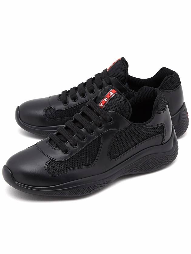 America's Cup Leather Low Top Sneakers Black - PRADA - BALAAN 2