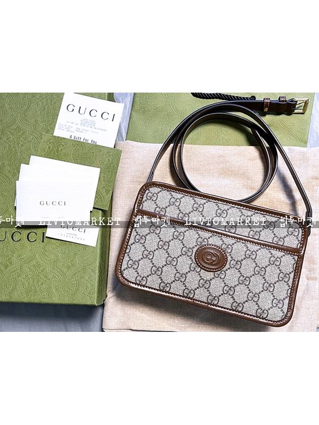 GG Interlocking Mini Cross Bag Brown - GUCCI - BALAAN 9