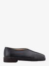 Piped Crepe Grained Leather Slippers Black - LEMAIRE - BALAAN 1