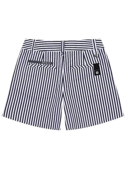 Striped Cotton Shorts OF5713LANAVY - ONOFF - BALAAN 2