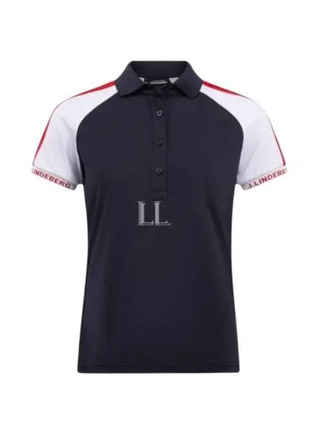 Women's Perinne Polo Short Sleeve T-Shirt Navy - J.LINDEBERG - BALAAN 2