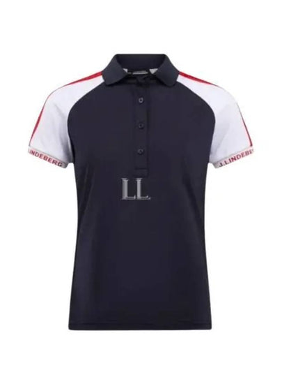 Women's Perinne Polo Short Sleeve T-Shirt Navy - J.LINDEBERG - BALAAN 2