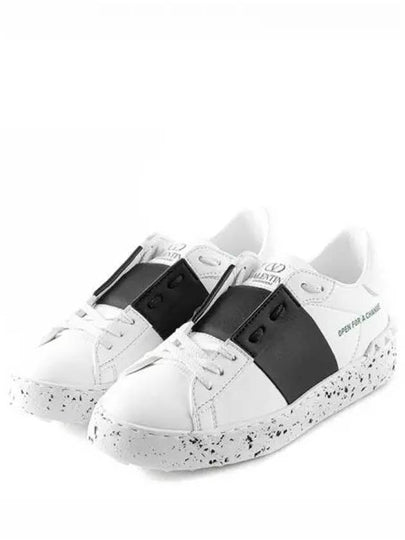 Open For A Change Low Top Sneakers White Black - VALENTINO - BALAAN 2