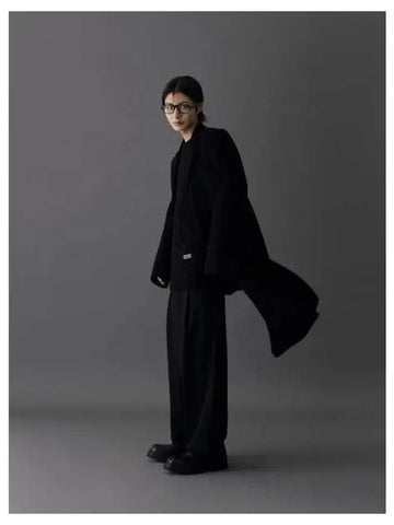 Core wool single two button center vent long coat black domestic product GM0024042380046 - JUUN.J - BALAAN 1