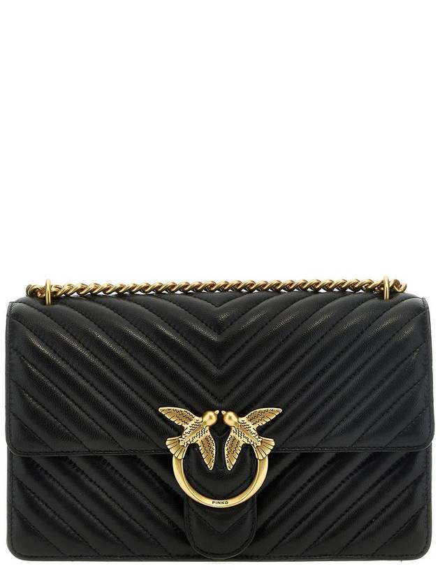 Classic Love Bag One Chevron Cross Bag Black - PINKO - BALAAN 2