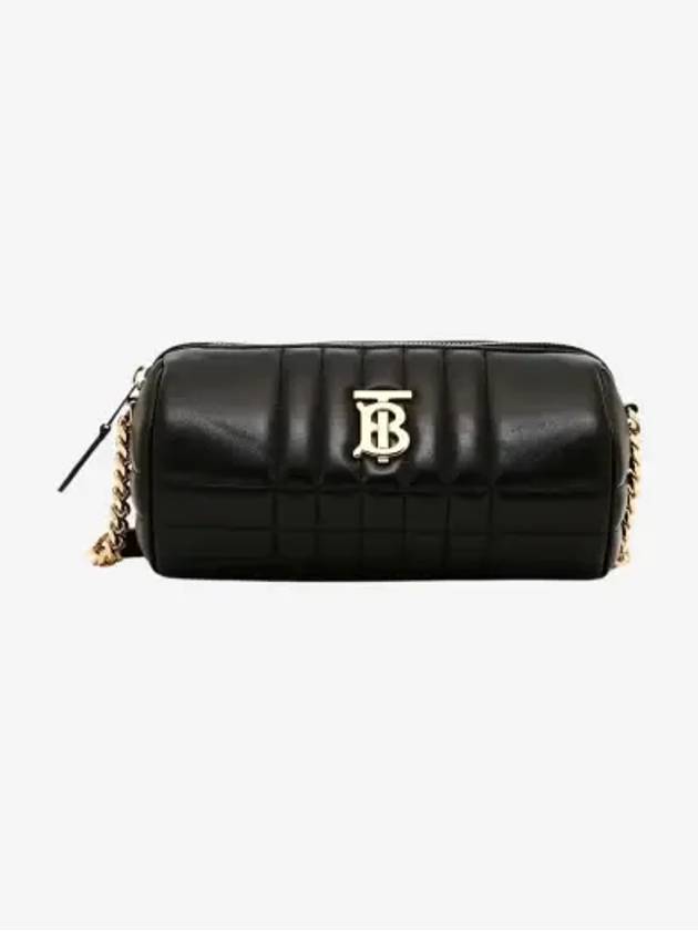 Lola Barrel Leather Cross Bag Black - BURBERRY - BALAAN 3