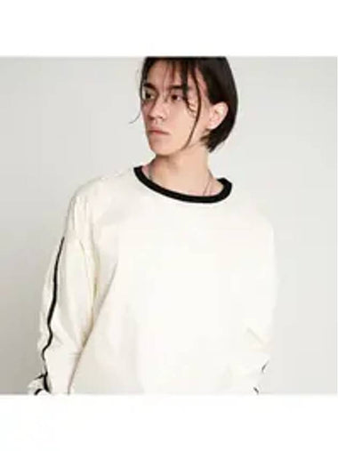 Satin Checkered String Over Long Sleeve T-Shirt Ivory - TENER - BALAAN 1