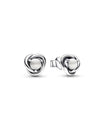 June Birthstone Eternity Stud Earrings White Silver - PANDORA - BALAAN 1