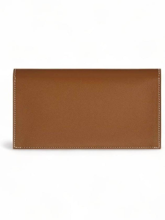 Citizen Twill Men's Long Wallet Zipper Evercolor Gold - HERMES - BALAAN 2