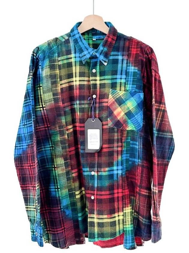 M Rebuild by Men s Cut Tie Dye Patchwork Check Shirt - NEEDLES - BALAAN 2