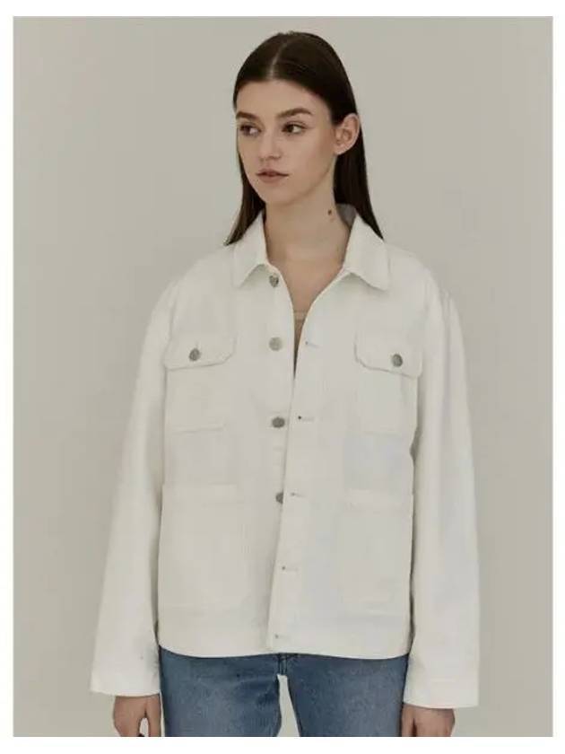 DENIM WORK JACKET CREAM - BENSIMON - BALAAN 1