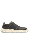 24SS WAYNE OG Sole Leather Low Top Sneakers A12FW715 BLACK - MIHARA YASUHIRO - BALAAN 1