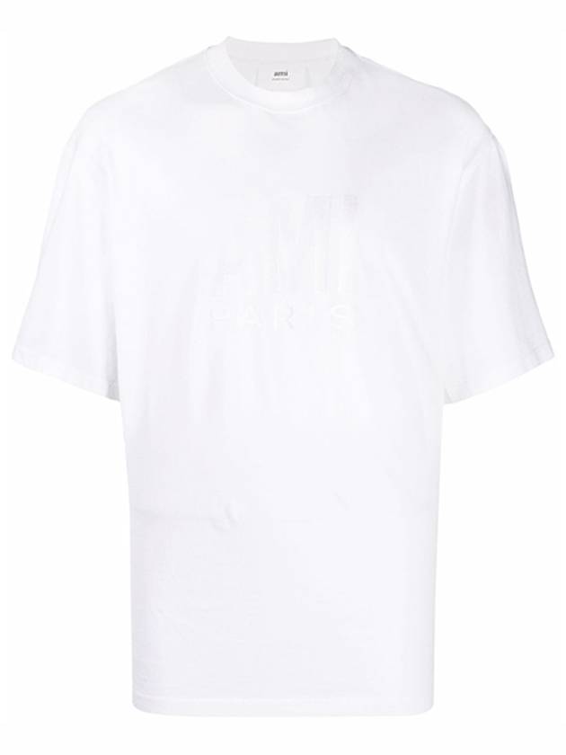 Logo Overfit Short Sleeve T-Shirt White - AMI - BALAAN 2