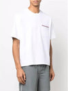 Cotton Oversized Pocket Short Sleeve T-Shirt White - THOM BROWNE - BALAAN 3