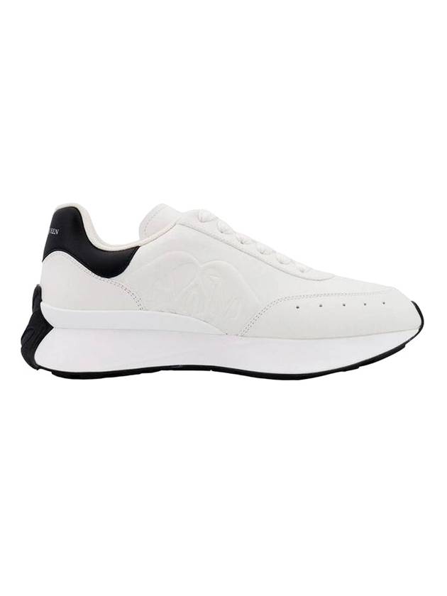 Sprint Runner Black Tab Low Top Sneakers White - ALEXANDER MCQUEEN - BALAAN 1