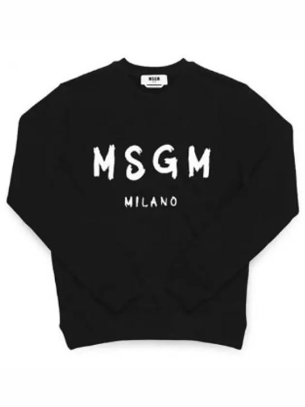 Milano Logo Print Sweatshirt Black - MSGM - BALAAN 2