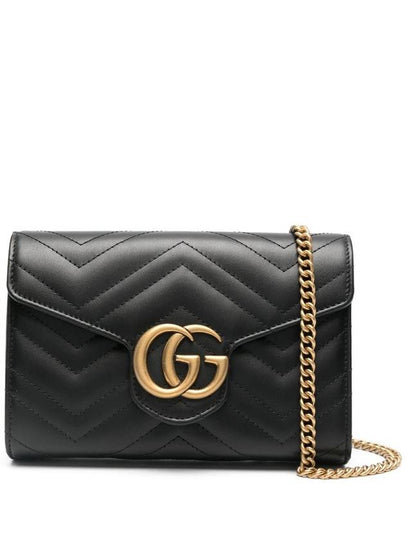 GG Marmont Matelasse Mini Crossbody Bag Black - GUCCI - BALAAN 2