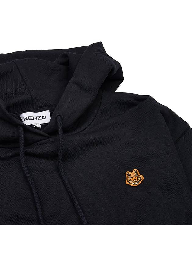 Women's Tiger Logo Cotton Hoodie Black - KENZO - BALAAN 4