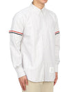 Oxford Armband Stripe Long Sleeve Shirt Grey - THOM BROWNE - BALAAN 6