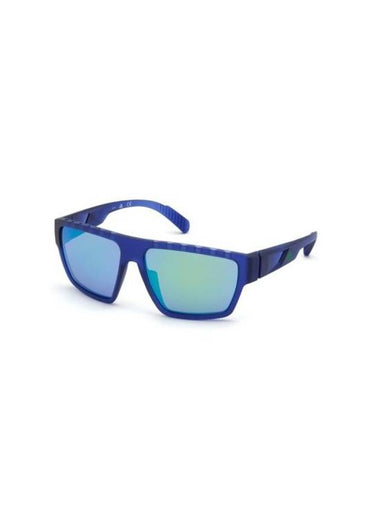 Eyewear Logo Rectangular Sunglasses Blue - ADIDAS - BALAAN 1