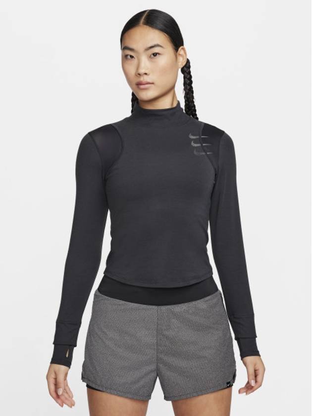 Running Long Sleeve Top FB7808 010 Black WOMENS S L XL Asian Fit - NIKE - BALAAN 1