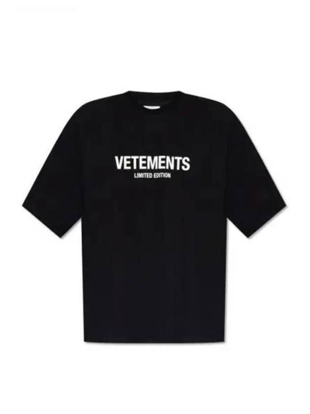 Short Sleeve T Shirt UE64TR800BBLACKWHITE White Black - VETEMENTS - BALAAN 2