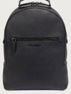 Men's Logo Patch Leather Backpack Black - SALVATORE FERRAGAMO - BALAAN 2