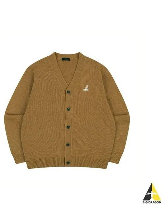 Logo Patch Cardigan 1886 Camel - KANGOL - BALAAN 1