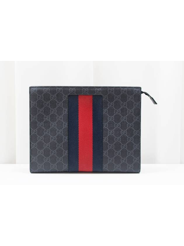 Supreme Canvas Web Clutch Bag Black 475316 - GUCCI - BALAAN 4