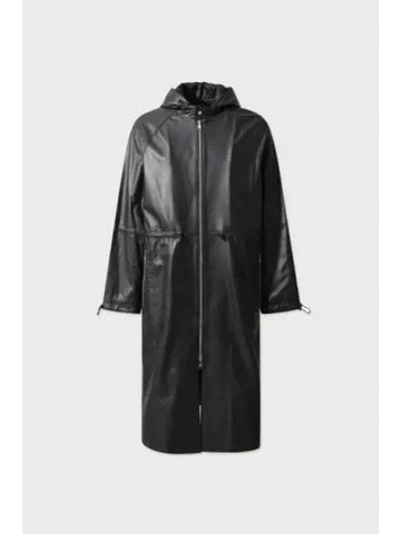 BLACK long leather coat - IRO - BALAAN 1