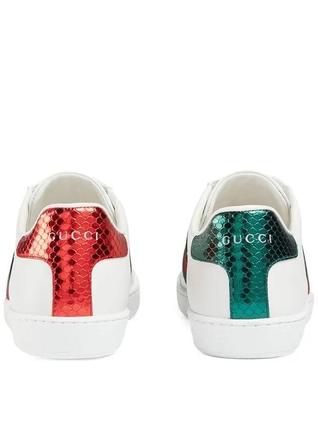 Ace Bee Embroidered Low Top Sneakers White - GUCCI - BALAAN 4