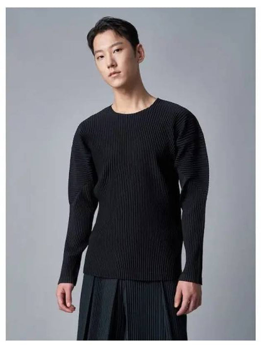 Basic long sleeve t shirt black domestic product - ISSEY MIYAKE - BALAAN 1