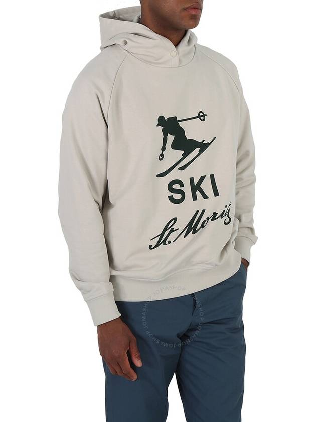 Bally Silver Birch Ski St. Moritz Diagonal Fleece Hoodie, Size X-Small - BALLY - BALAAN 3