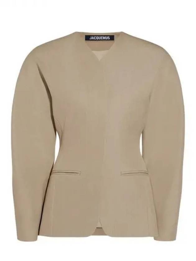 Jacquemus beige collarless jacket 271348 - JACQUEMUS - BALAAN 1