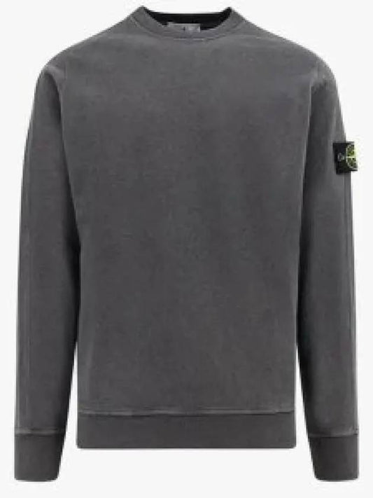 Logo Patch Crew Neck Sweatshirt Dark Grey - STONE ISLAND - BALAAN 2