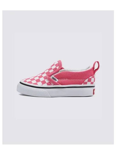 KIDS Slip on Velcro Toddler Color THEORY Checkerboard Honeysuckle VN000D0SCHL1 - VANS - BALAAN 1