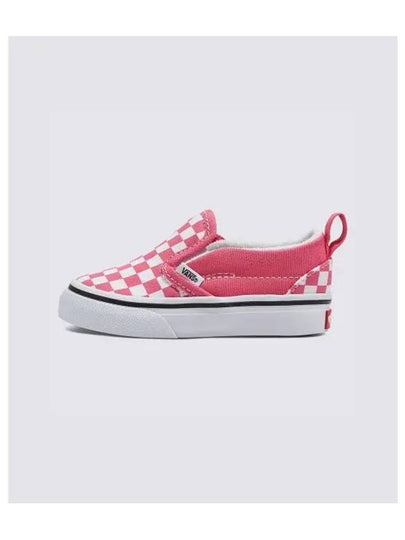 Kids Checkerboard Slip Ons Pink - VANS - BALAAN 2