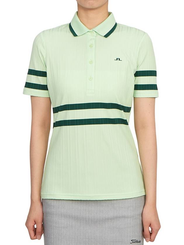 Women's Moira Polo Shirt Patina Green - J.LINDEBERG - BALAAN 2