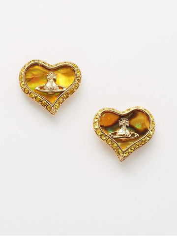 Petra Heart Gold Earrings - VIVIENNE WESTWOOD - BALAAN 1