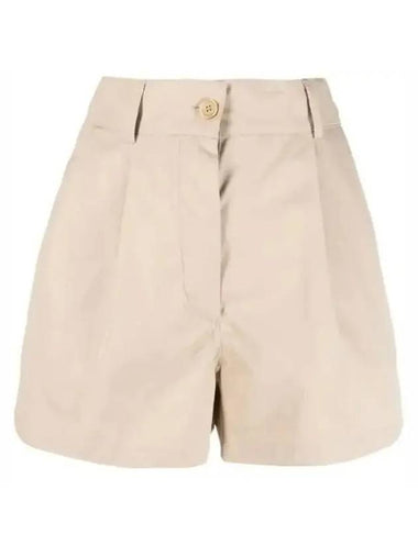 Women's High Waist Shorts Beige - ASPESI - BALAAN 1