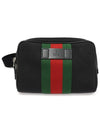 630919 Black Techno Canvas Signature WEB Stripe Hip Sack Belt Bag - GUCCI - BALAAN 1