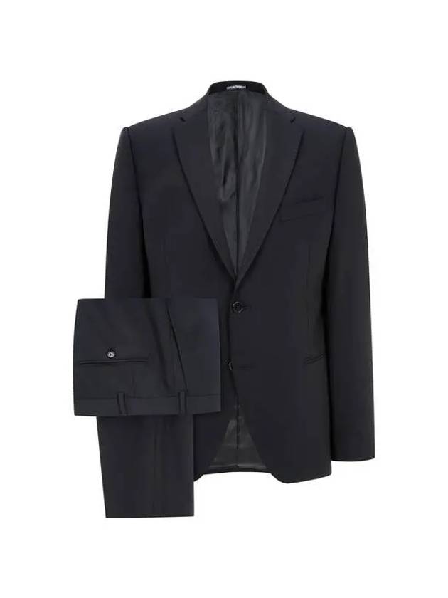 Men s Easy Wool No cheat Single Suit Black 271982 - EMPORIO ARMANI - BALAAN 1