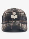 Tyron Check Ball Cap Black - ISABEL MARANT - BALAAN 2