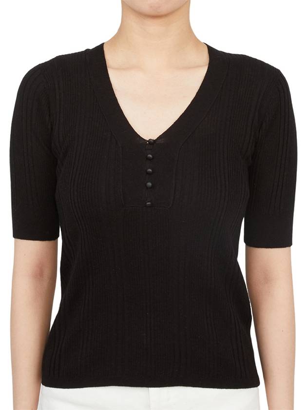 63610337650 ALACRE 002 Women s silk wool short sleeved knit sweater semi fit - MAX MARA - BALAAN 3