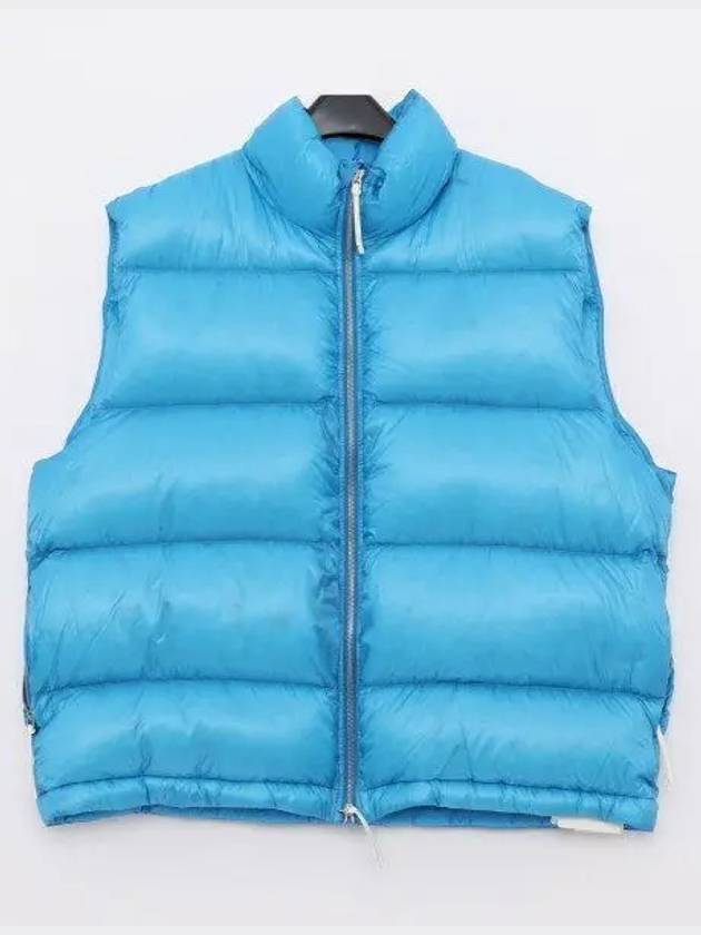 Logo Patch Ripstop Down Vest Blue - JIL SANDER - BALAAN 2