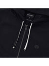 Men's Logo Hooded Zip-Up Black - EMPORIO ARMANI - BALAAN.