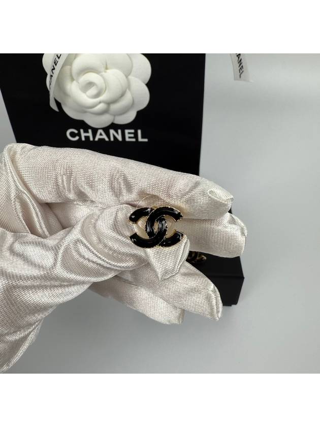 CC logo black gold earrings ABC254 - CHANEL - BALAAN 5