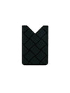 Intrecciato Silicone Card Wallet Black - BOTTEGA VENETA - BALAAN 1