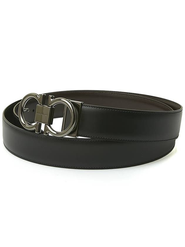 Ferragamo Men's Adjustable Gancini Belt 67 9938 NERO HICKORY 0694531 - SALVATORE FERRAGAMO - BALAAN 2